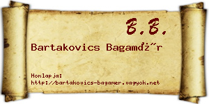 Bartakovics Bagamér névjegykártya